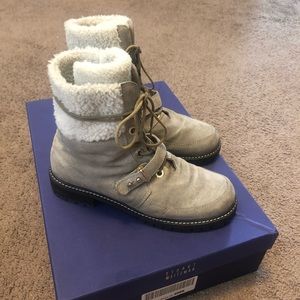 Stuart Weitzman Viking Suede Shearling Snow Boots